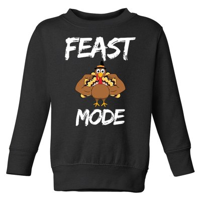 Feast Mode Thanksgiving Turkey Biceps Toddler Sweatshirt