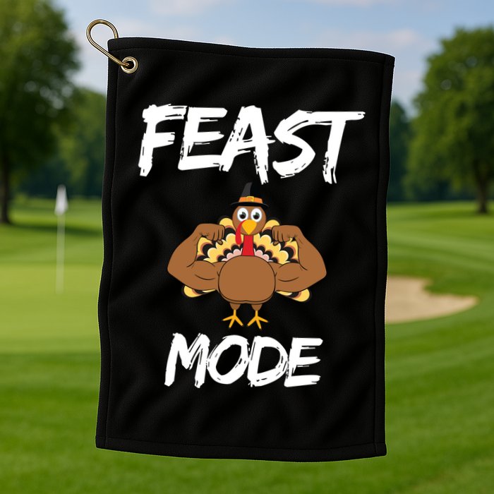Feast Mode Thanksgiving Turkey Biceps Golf Towel