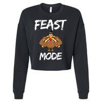 Feast Mode Thanksgiving Turkey Biceps Cropped Pullover Crew