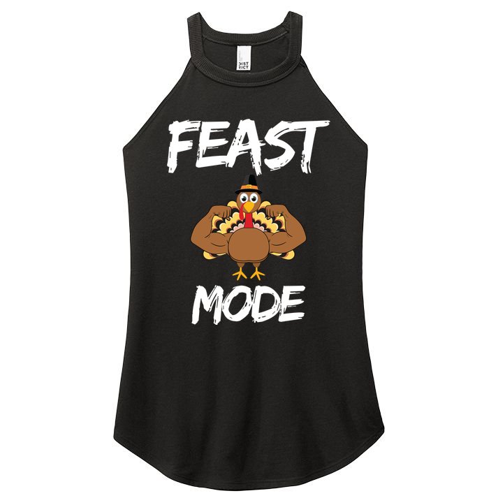 Feast Mode Thanksgiving Turkey Biceps Women's Perfect Tri Rocker Tank