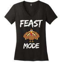 Feast Mode Thanksgiving Turkey Biceps Women's V-Neck T-Shirt