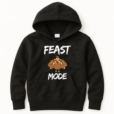 Feast Mode Thanksgiving Turkey Biceps Kids Hoodie
