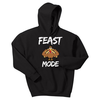 Feast Mode Thanksgiving Turkey Biceps Kids Hoodie