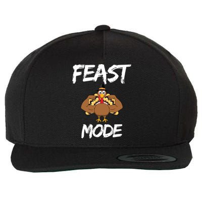 Feast Mode Thanksgiving Turkey Biceps Wool Snapback Cap