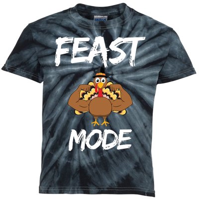 Feast Mode Thanksgiving Turkey Biceps Kids Tie-Dye T-Shirt