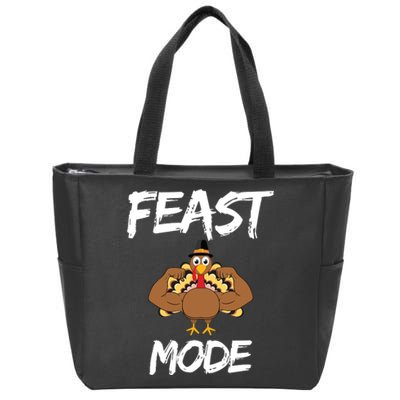 Feast Mode Thanksgiving Turkey Biceps Zip Tote Bag