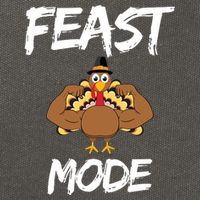 Feast Mode Thanksgiving Turkey Biceps Cotton Canvas Backpack