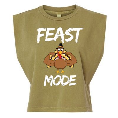 Feast Mode Thanksgiving Turkey Biceps Garment-Dyed Women's Muscle Tee