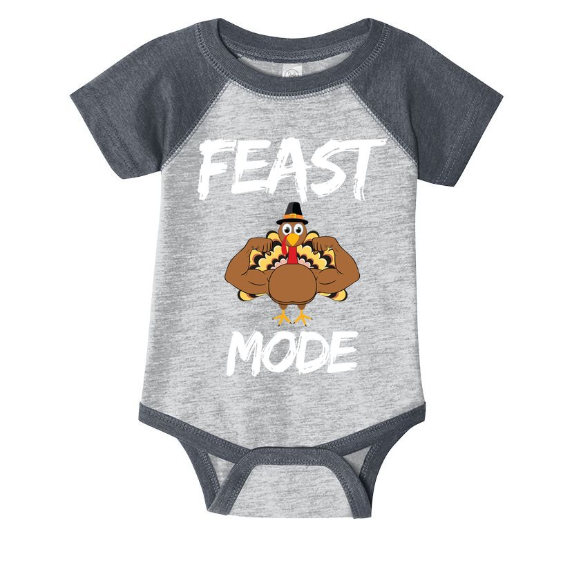 Feast Mode Thanksgiving Turkey Biceps Infant Baby Jersey Bodysuit