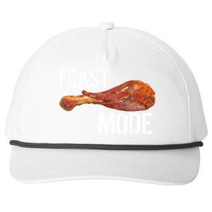 Feast Mode Thanksgiving Turkey Leg Snapback Five-Panel Rope Hat