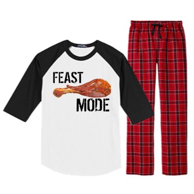 Feast Mode Thanksgiving Turkey Leg Raglan Sleeve Pajama Set