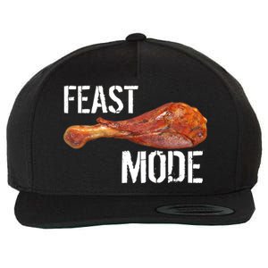 Feast Mode Thanksgiving Turkey Leg Wool Snapback Cap