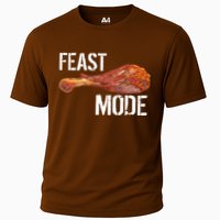 Feast Mode Thanksgiving Turkey Leg Cooling Performance Crew T-Shirt
