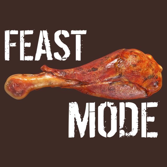 Feast Mode Thanksgiving Turkey Leg Cooling Performance Crew T-Shirt