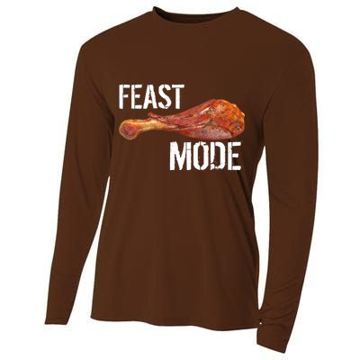Feast Mode Thanksgiving Turkey Leg Cooling Performance Long Sleeve Crew