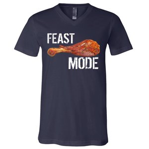 Feast Mode Thanksgiving Turkey Leg V-Neck T-Shirt