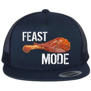 Feast Mode Thanksgiving Turkey Leg Flat Bill Trucker Hat