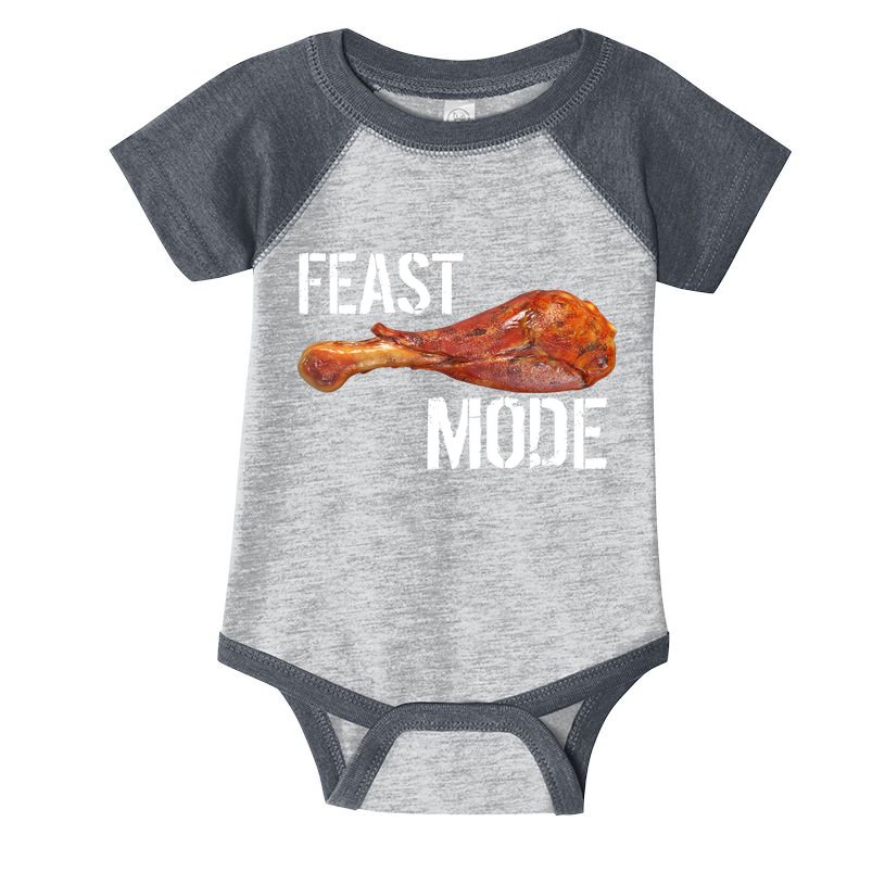 Feast Mode Thanksgiving Turkey Leg Infant Baby Jersey Bodysuit