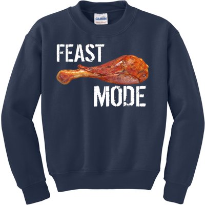 Feast Mode Thanksgiving Turkey Leg Kids Sweatshirt