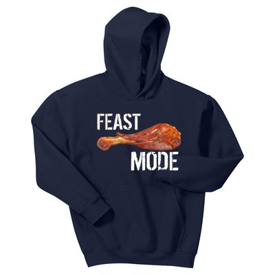 Feast Mode Thanksgiving Turkey Leg Kids Hoodie