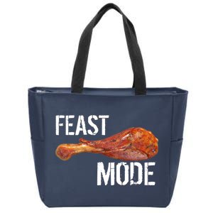 Feast Mode Thanksgiving Turkey Leg Zip Tote Bag