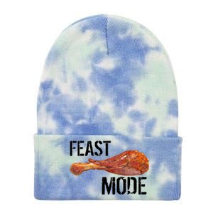 Feast Mode Thanksgiving Turkey Leg Tie Dye 12in Knit Beanie