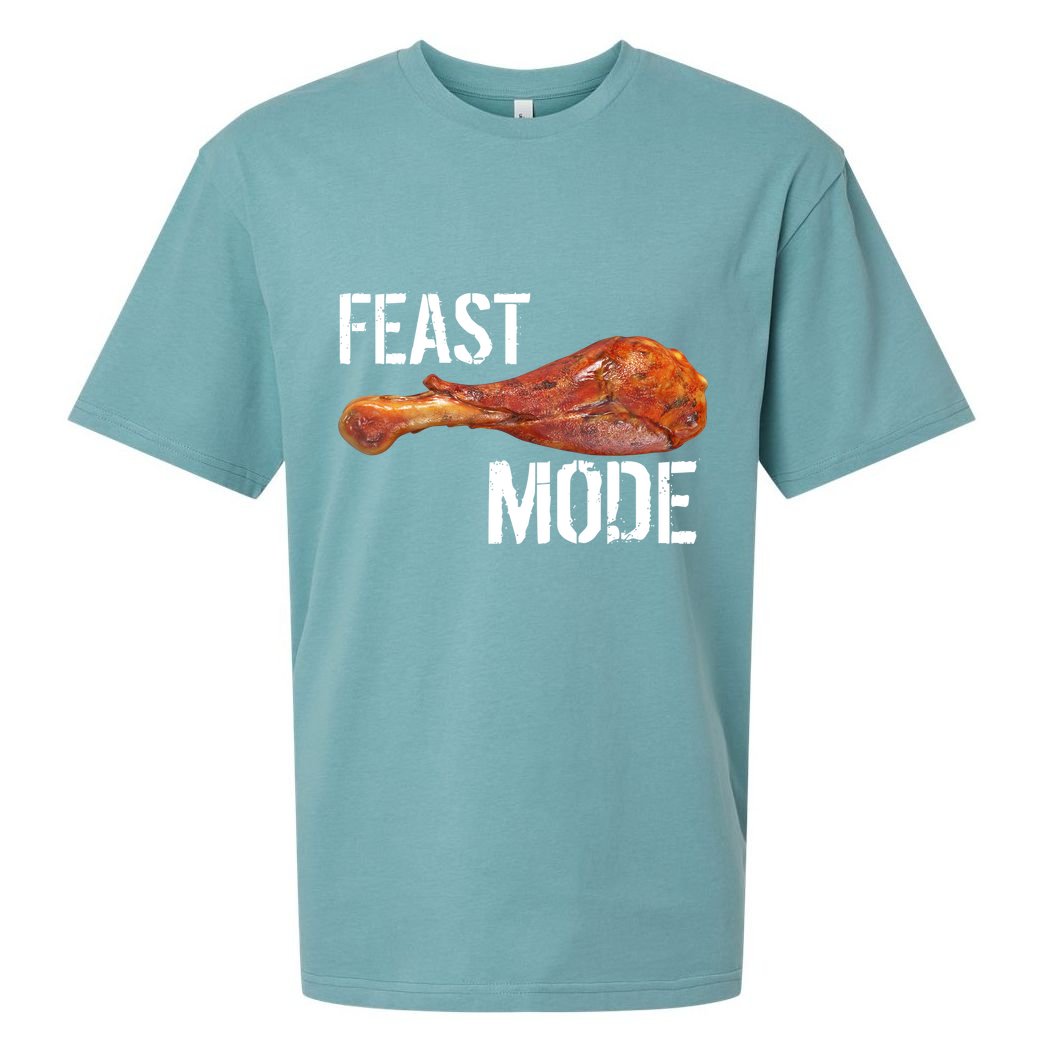 Feast Mode Thanksgiving Turkey Leg Sueded Cloud Jersey T-Shirt