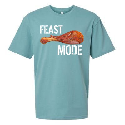 Feast Mode Thanksgiving Turkey Leg Sueded Cloud Jersey T-Shirt