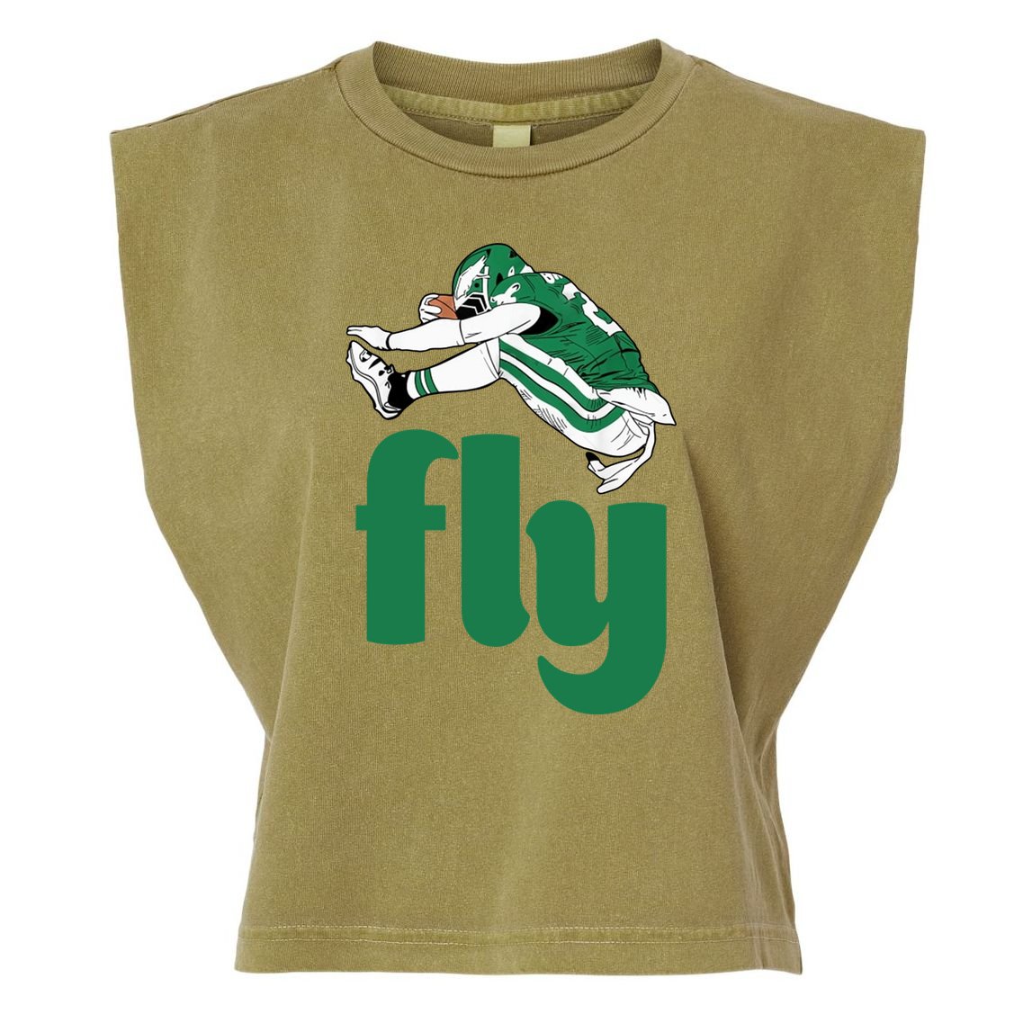Fly Eagle Birds Football Fan Garment-Dyed Women's Muscle Tee