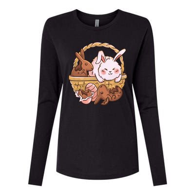 Fat Easter Bunny Cute Womens Cotton Relaxed Long Sleeve T-Shirt