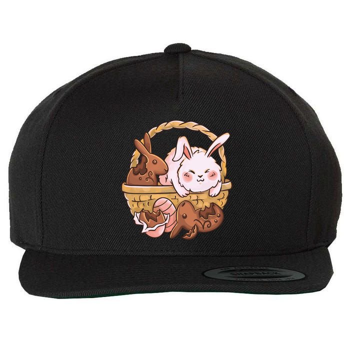 Fat Easter Bunny Cute Wool Snapback Cap
