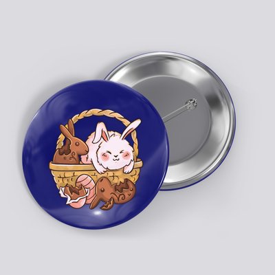 Fat Easter Bunny Cute Button