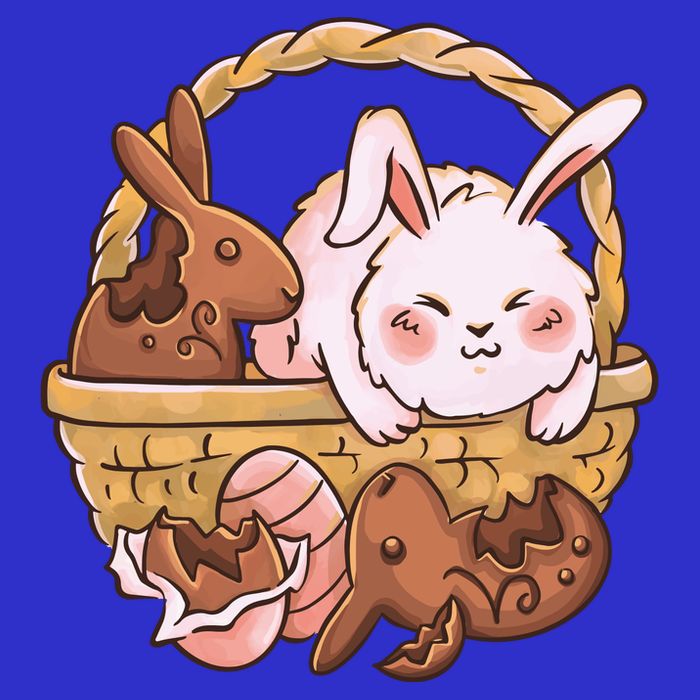 Fat Easter Bunny Cute Premium T-Shirt