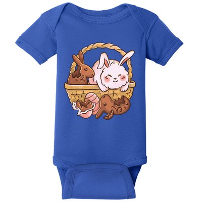 Fat Easter Bunny Cute Baby Bodysuit