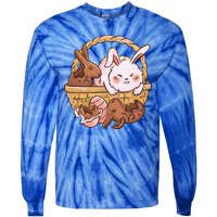 Fat Easter Bunny Cute Tie-Dye Long Sleeve Shirt