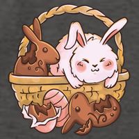 Fat Easter Bunny Cute Vector Backpack