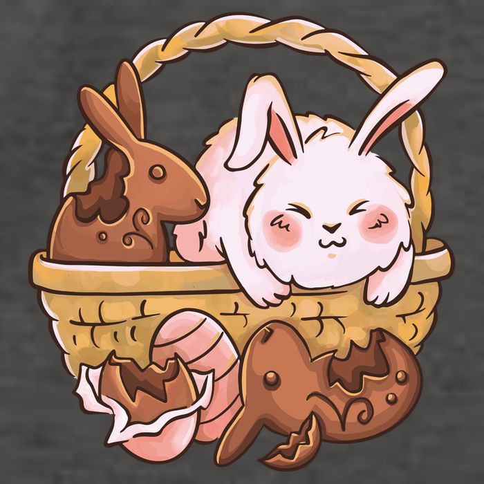 Fat Easter Bunny Cute Vector Backpack