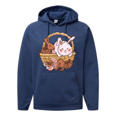 Fat Easter Bunny Cute Performance Fleece Hoodie