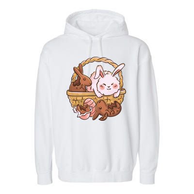 Fat Easter Bunny Cute Garment-Dyed Fleece Hoodie