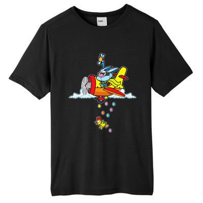 Fun Easter Bunny Egg Hunt Airplane Gift Tall Fusion ChromaSoft Performance T-Shirt