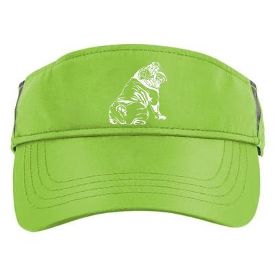 Funny English Bulldog Dog Hund Tee Gift Adult Drive Performance Visor