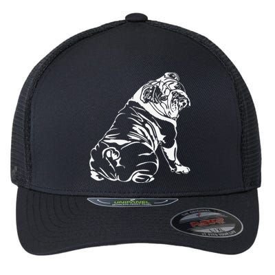 Funny English Bulldog Dog Hund Tee Gift Flexfit Unipanel Trucker Cap