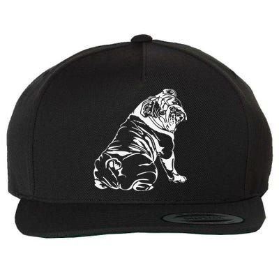 Funny English Bulldog Dog Hund Tee Gift Wool Snapback Cap