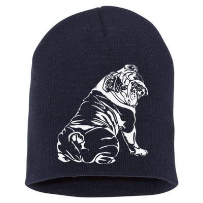 Funny English Bulldog Dog Hund Tee Gift Short Acrylic Beanie