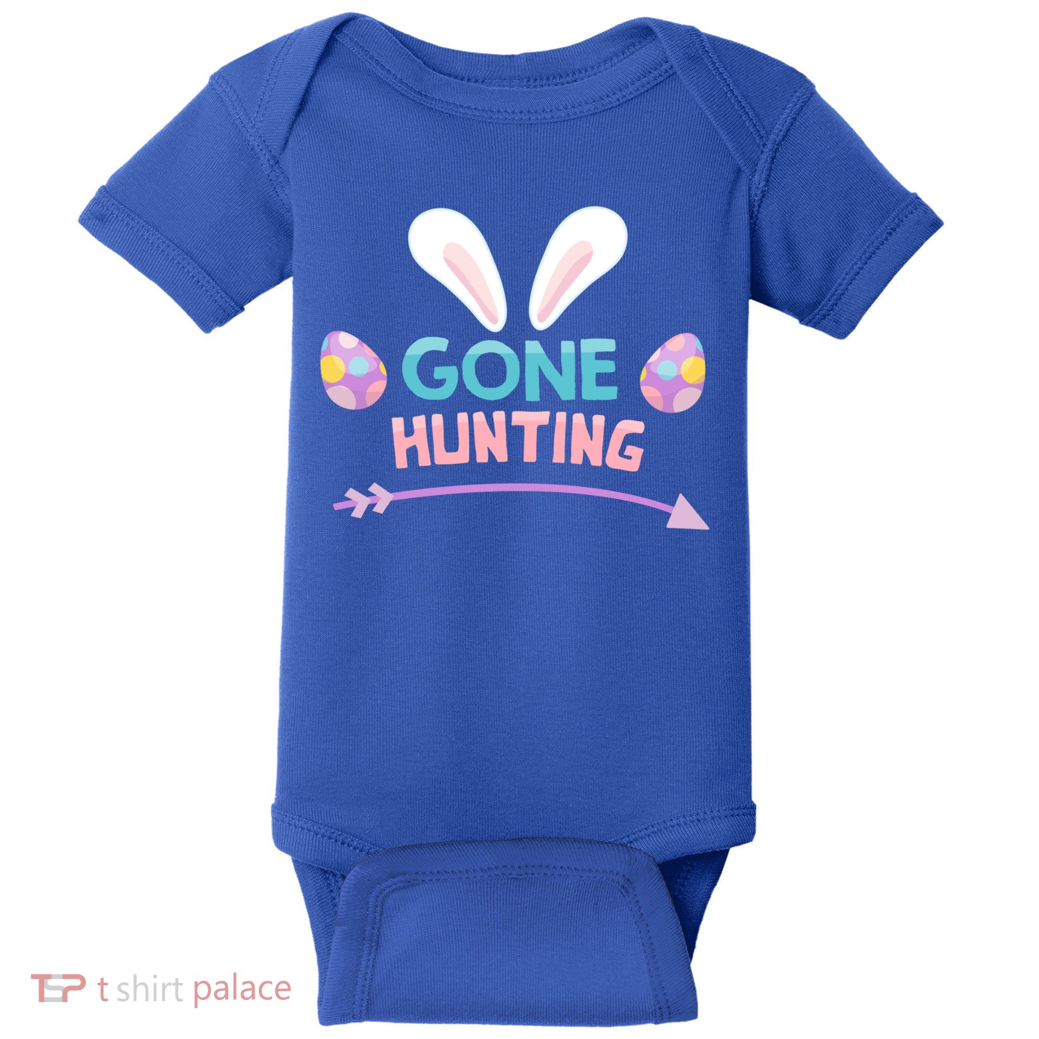 Funny Easter Basket Egg Gone Hunting Funny Gift Baby Bodysuit