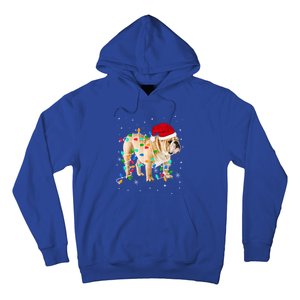 Funny English Bulldog Christmas Light Funny Gift Xmas Gift Hoodie