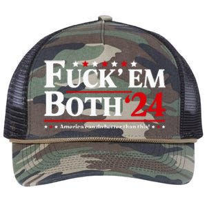 Fuck Em Both 24 America Can Do Better Than This Political Retro Rope Trucker Hat Cap