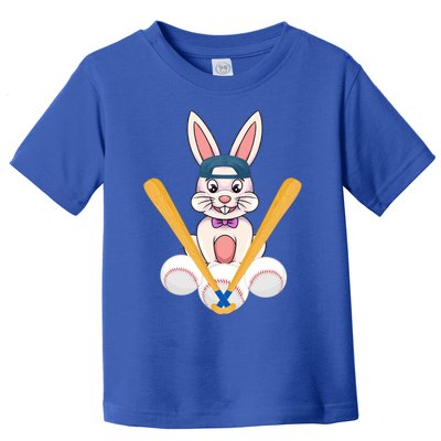 Funny Easter Bunny With Baseball Cap Baseball Lover Pitcher Great Gift Toddler T-Shirt