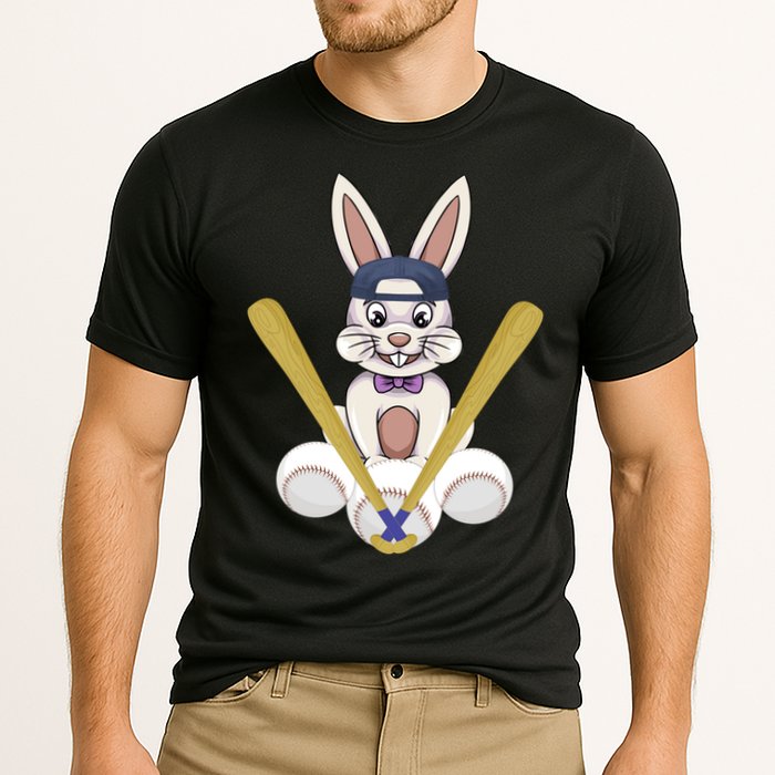 Funny Easter Bunny With Baseball Cap Baseball Lover Pitcher Funny Gift Cooling Performance Crew T-Shirt