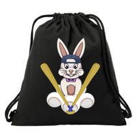 Funny Easter Bunny With Baseball Cap Baseball Lover Pitcher Funny Gift Drawstring Bag